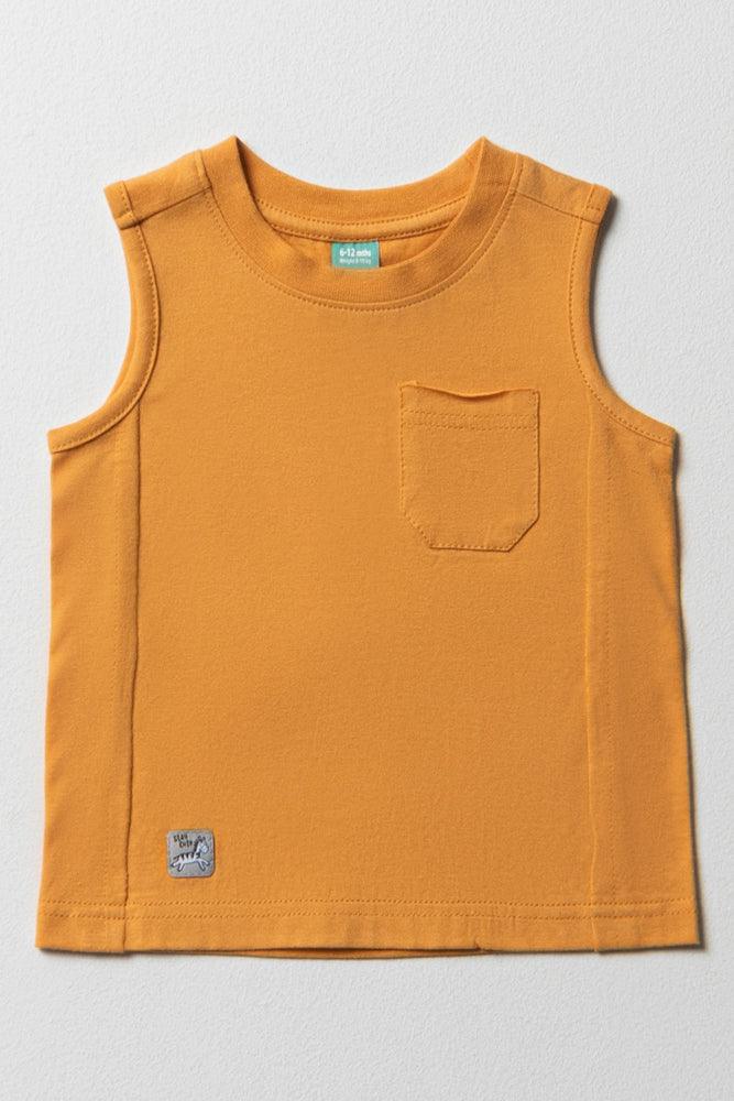 Customized Version Sleeveless T-Shirt Orange