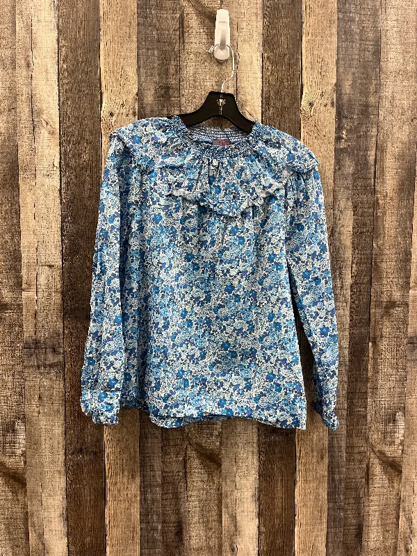 Minimal Comfort Top Long Sleeve By J. Crew In Blue, Size: S