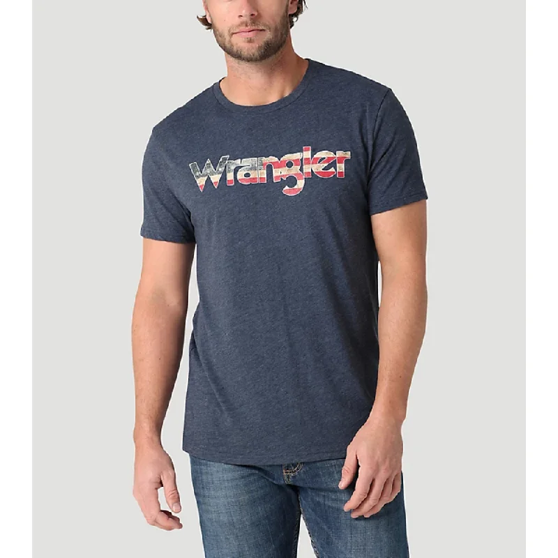 Wrangler Mens American Flag Kabel T-Shirt - 112325750