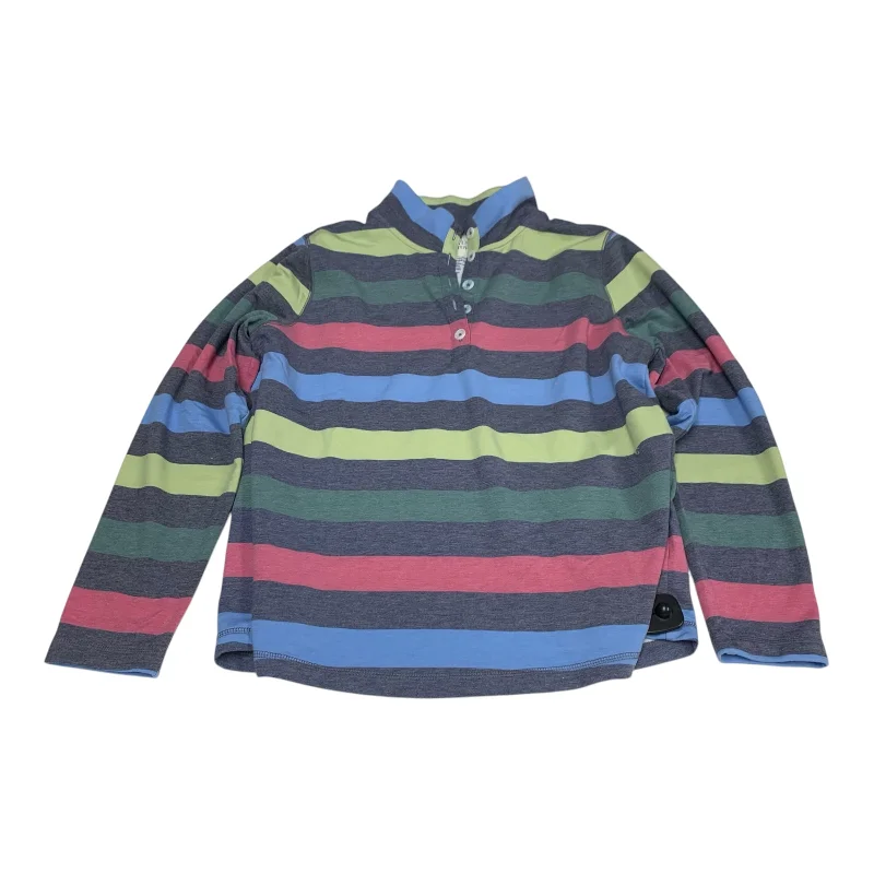 Spiritual Vitality Top Long Sleeve By Croft And Barrow In Striped Pattern, Size: L