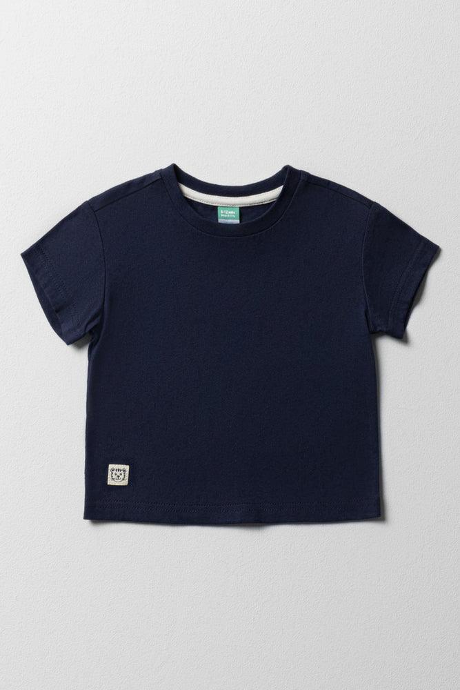 European And American Style Short Sleeve T-Shirt Navy