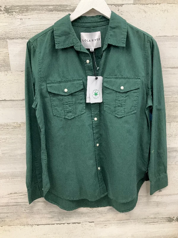 Stunning Fashion Top Long Sleeve By Clothes Mentor In Green, Size: S