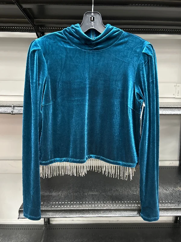 Casual And Comfortable Top Long Sleeve By Joie In Teal, Size: M