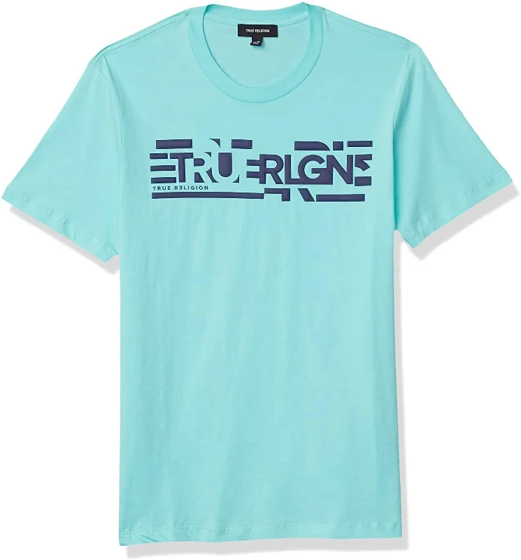Fashion Pioneer Men Short Sleeve Crew Neck Cotton T-Shirt In Mint