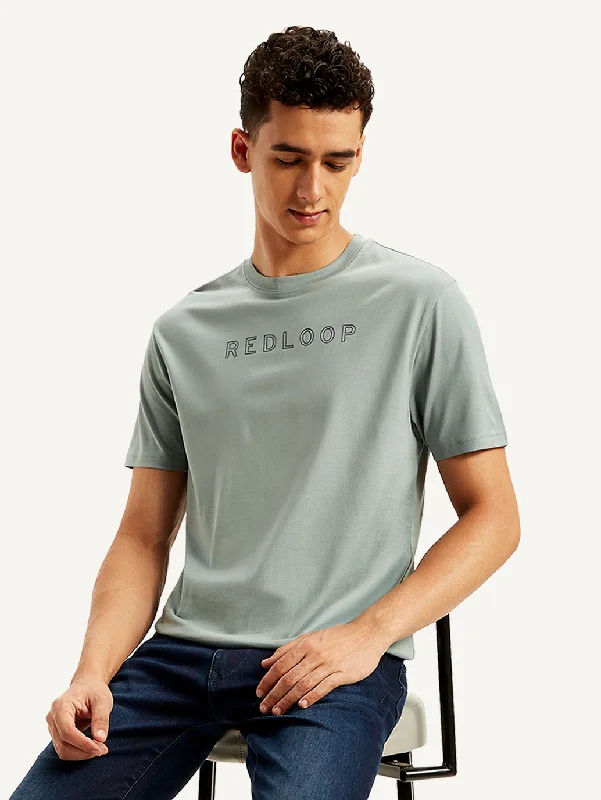 British Fashion Men's Typographic Print Crew Neck T-shirt