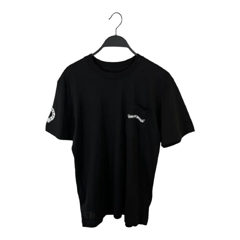 Soft Textures CHROME HEARTS/T-Shirt/S/Cotton/BLK/Graphic/FLORAL CROSS TEE