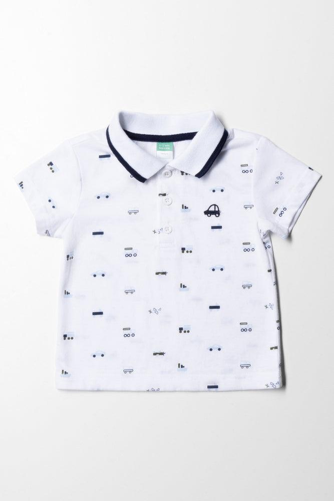 Trendy Comfort Wear Short Sleeve Golfer White