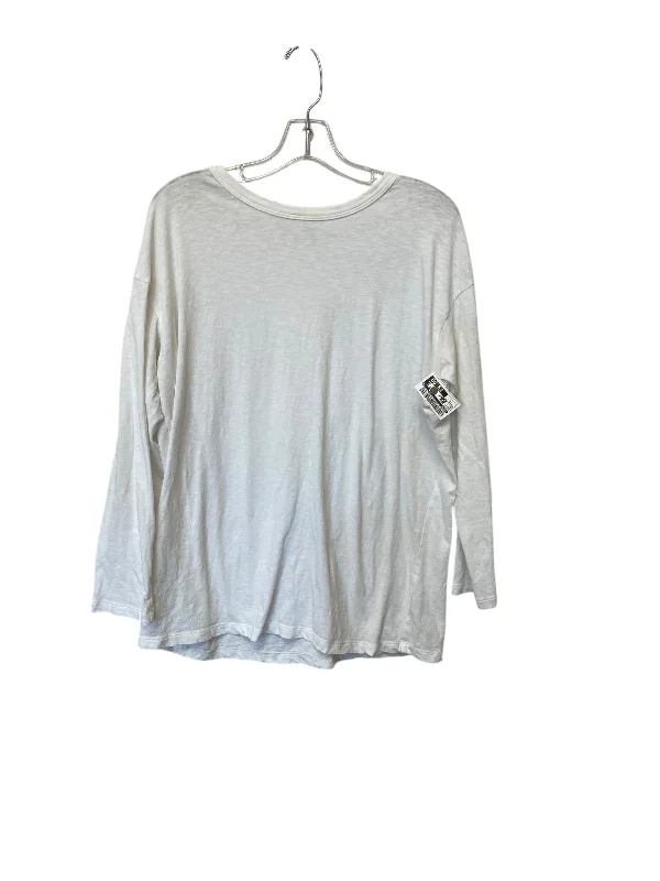Relaxed Weekend Wear Top Long Sleeve Basic By Aerie In White, Size: Xs