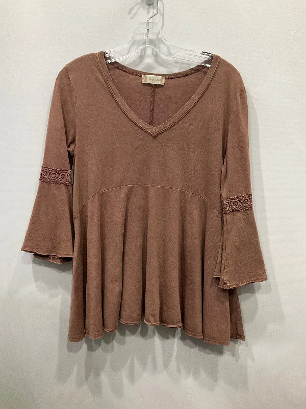 Breezy Style Top Long Sleeve By Altard State In Brown, Size: Xs