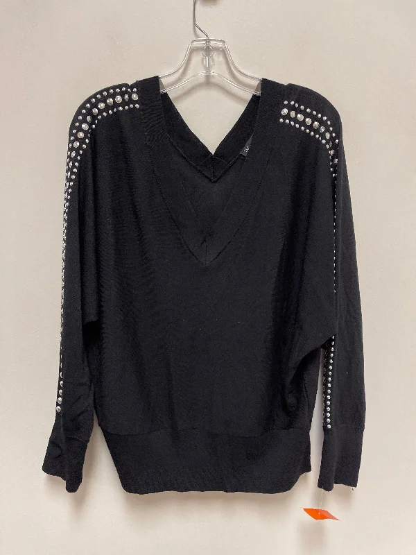Single-shoulder Neck Design Top Long Sleeve By Inc In Black, Size: M