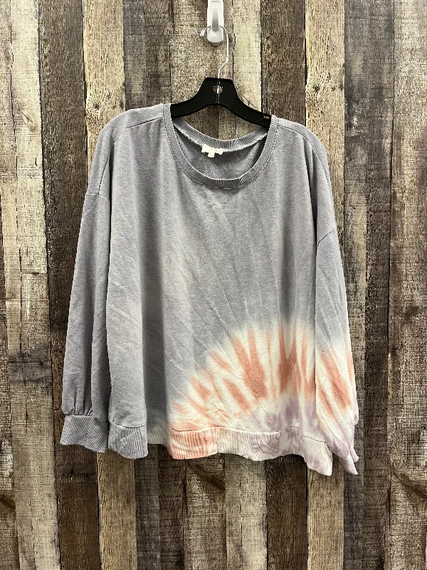 Elegant Outline Top Long Sleeve By Ava James In Multi-colored, Size: 2x