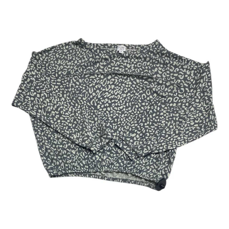 Sweet Style Top Long Sleeve By Peyton Jensen In Grey, Size: M