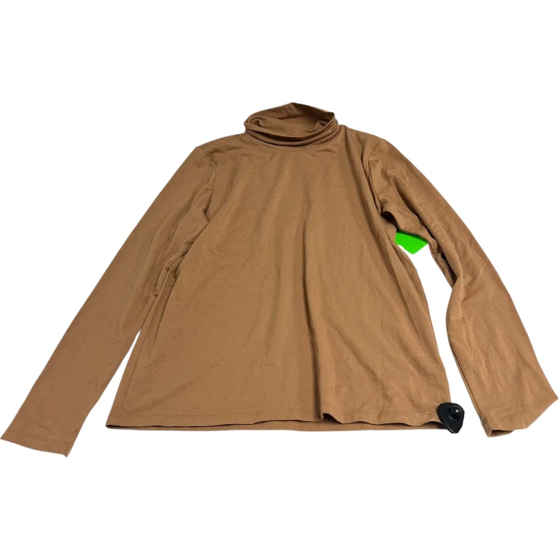 Autumn Selection Top Long Sleeve By Gap In Beige, Size: M