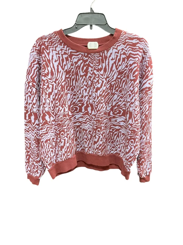 Comfy Chic Wear Top Long Sleeve By Madewell In Purple & Red, Size: M