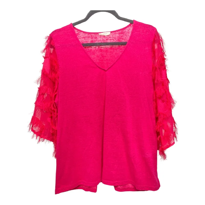 Cozy Lounge Wear Top Long Sleeve By Clothes Mentor In Pink, Size: M