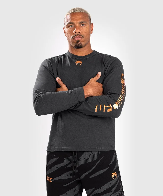 Breezy Style UFC Adrenaline by Venum Fight Week Men’s Long Sleeve T-Shirt - Charcoal Grey