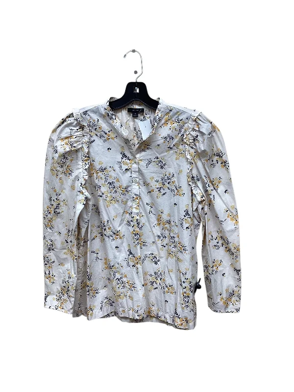 Casual And Versatile Top Long Sleeve By J. Crew In Floral Print, Size: M