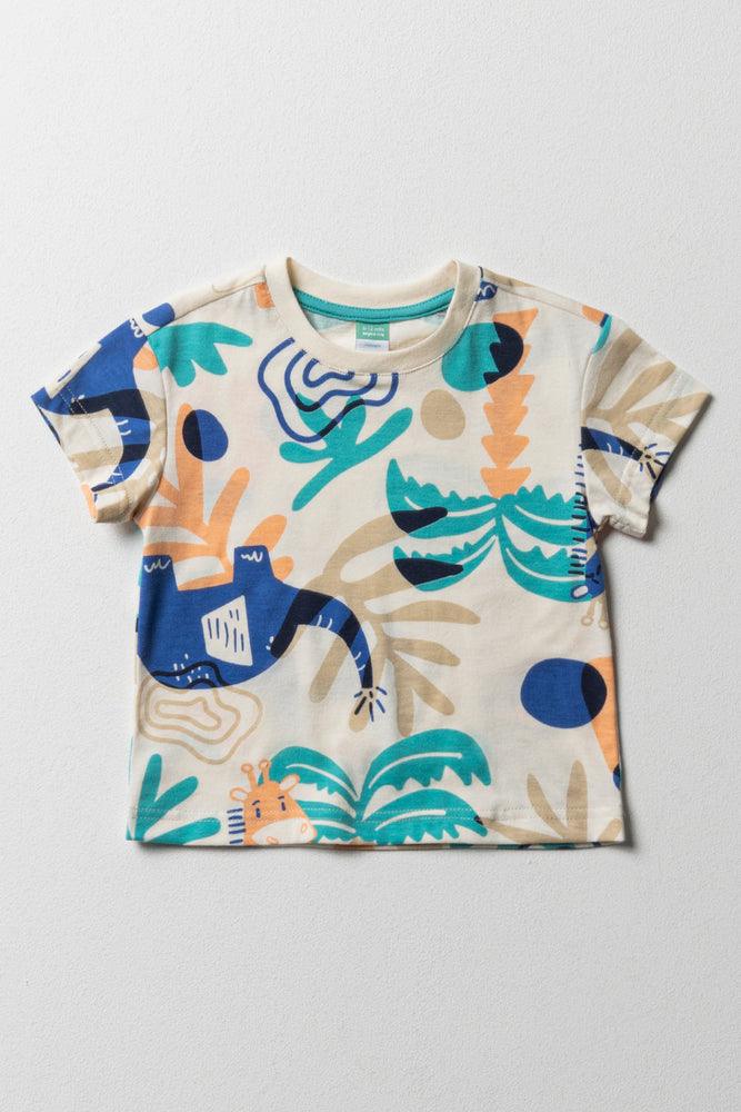Light And Breathable Short Sleep T-Shirt Cream