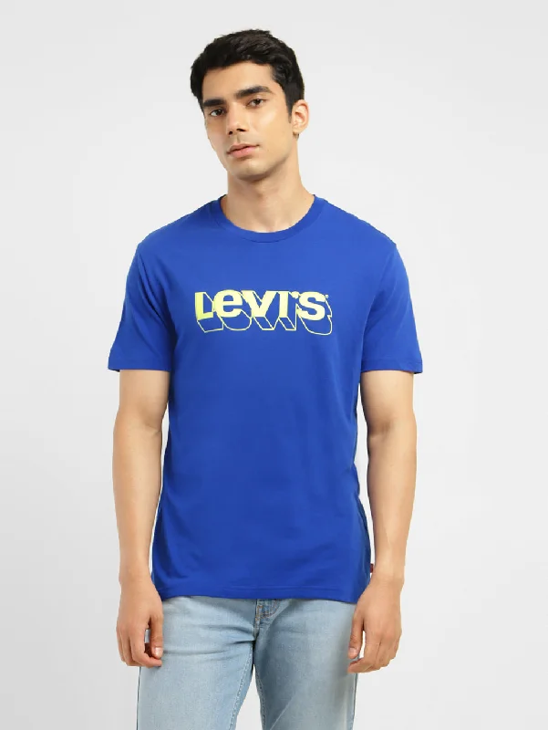 Cozy Chic Wear Men's Brand Logo Crew Neck T-shirt