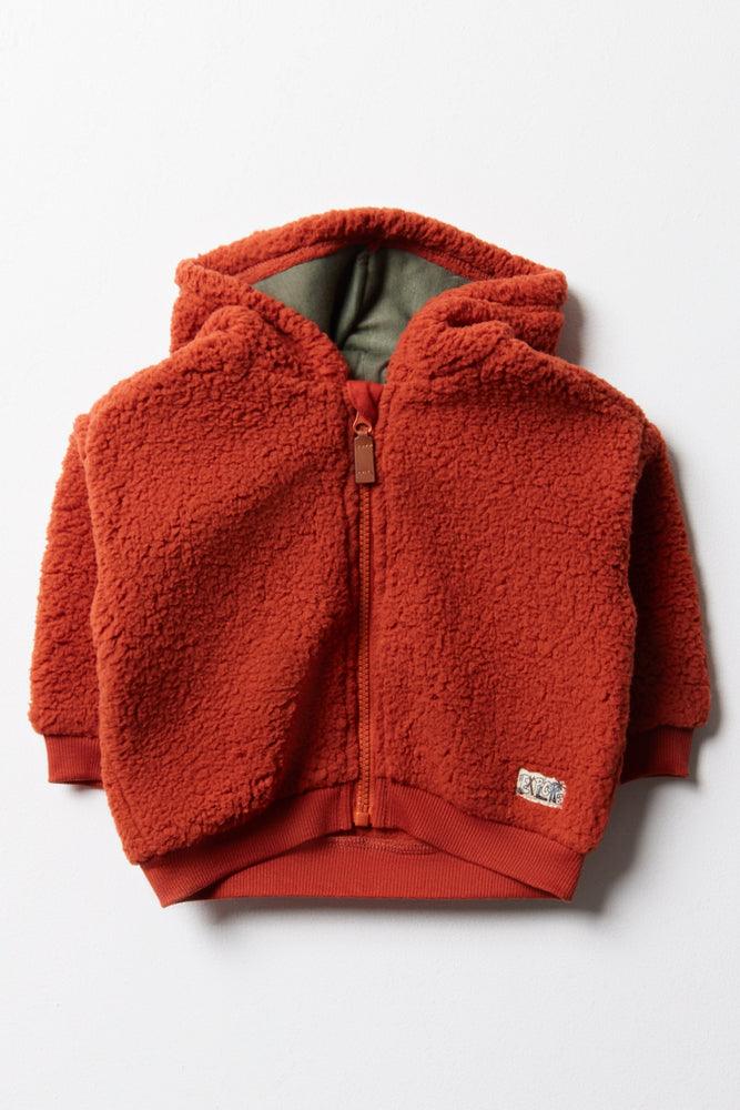 Casual And Comfortable Zip Through Hooded Tracktop Orange