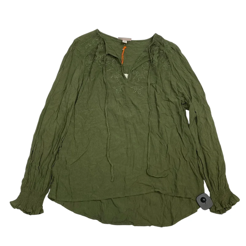 Warm Layers Top Long Sleeve By Knox Rose In Green, Size: Xs