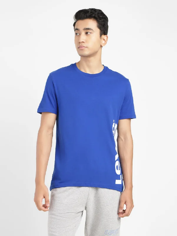 Relaxed Dresses Men's Brand Logo Crew Neck T-shirt