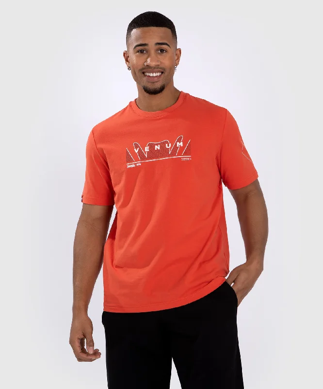 Embroidered Letters Venum Snake Print T-Shirt - Fluo Orange