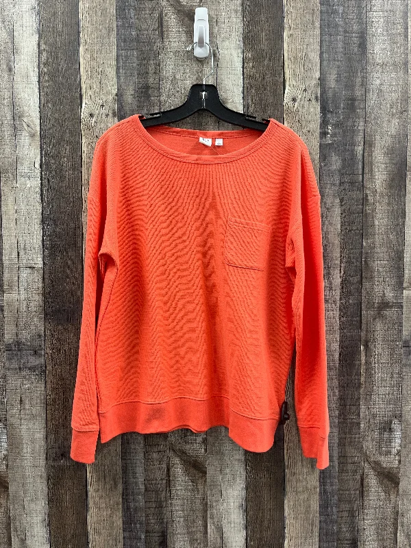 Light Layers Top Long Sleeve By Gap In Orange, Size: L