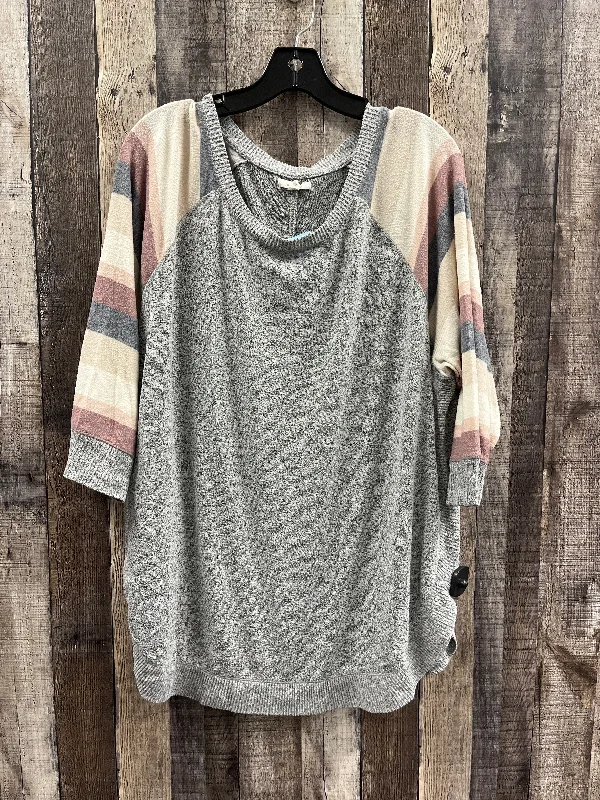 Casual Elegance Top Long Sleeve By Maurices In Multi-colored, Size: 1x