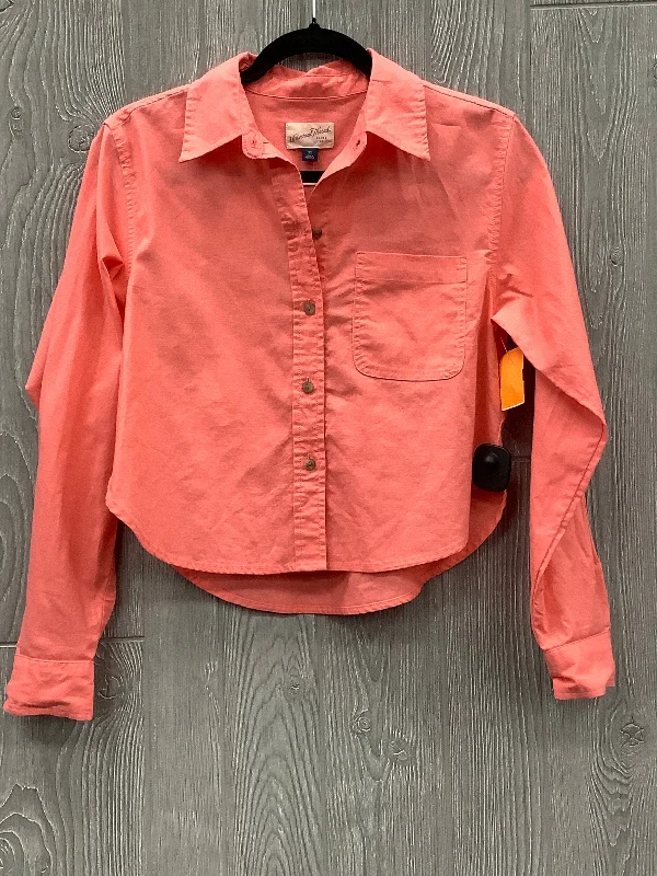 Relaxed Tops Top Long Sleeve By Universal Thread In Pink, Size: Xs