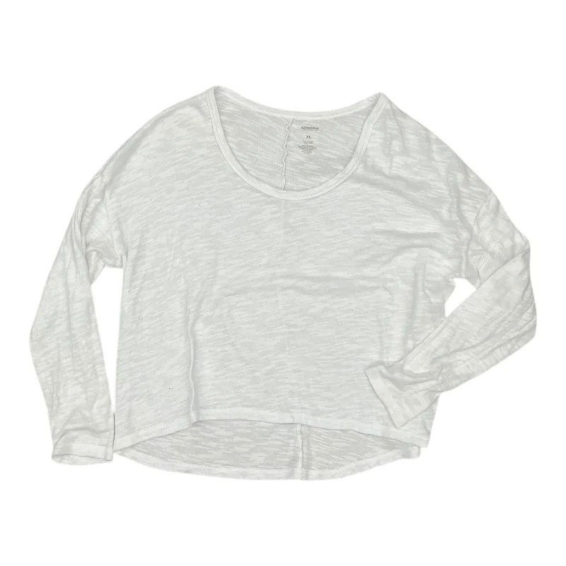 Body Design Top Ls By Sonoma In White, Size:Xl