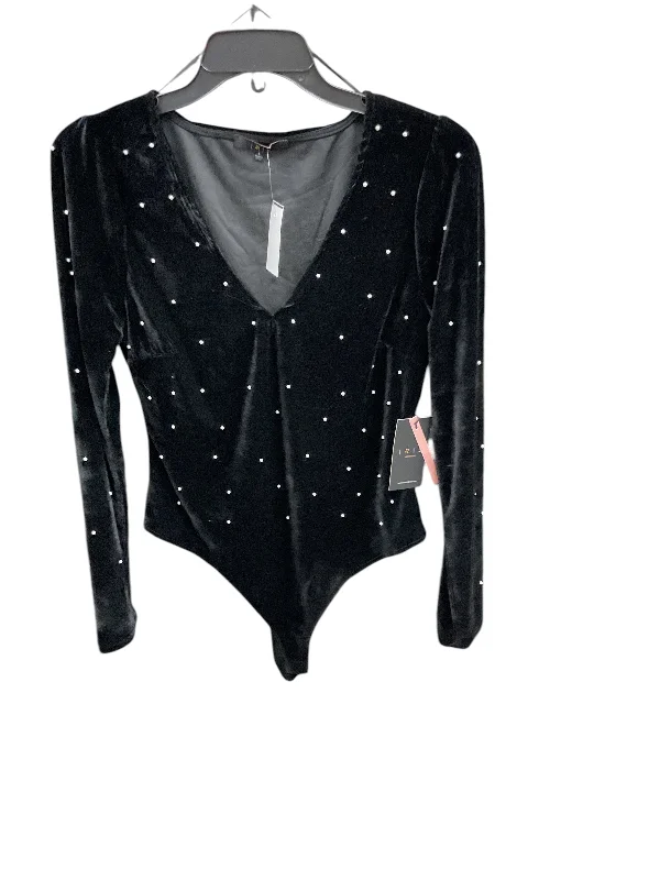 French Style Top Long Sleeve By Iris In Black, Size: L