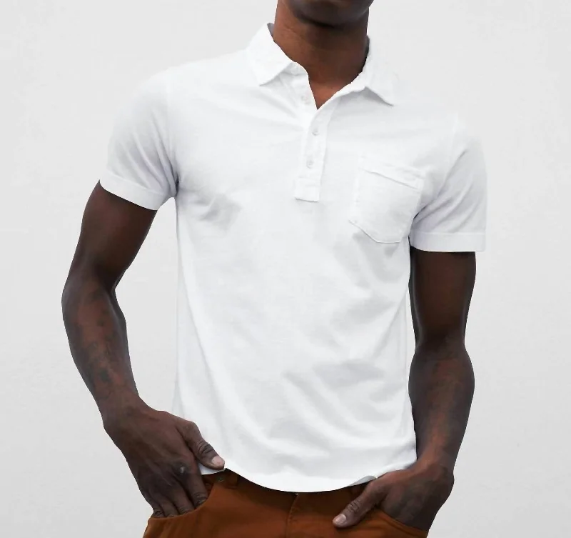 Cozy Apparel Pensacola Polo Shirt In White