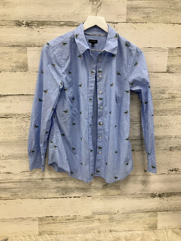 Comfortable And Simple Top Long Sleeve By Talbots In Blue, Size: S