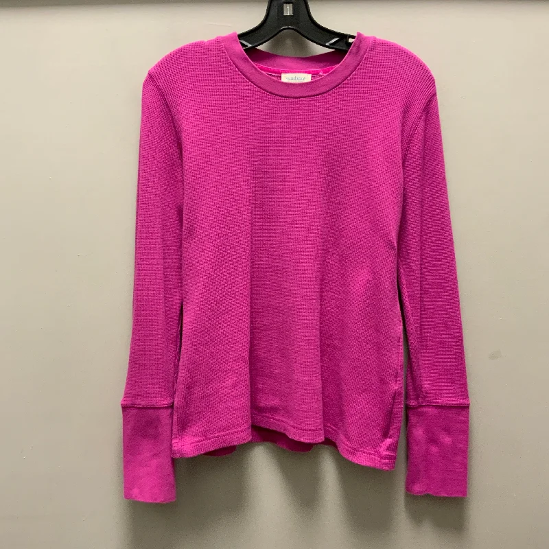 Soft Fabric Looks Top Long Sleeve By Sundance In Pink, Size: M