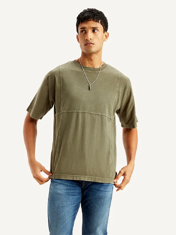 Design And Tailoring Men's Solid Regular Fit T-shirt