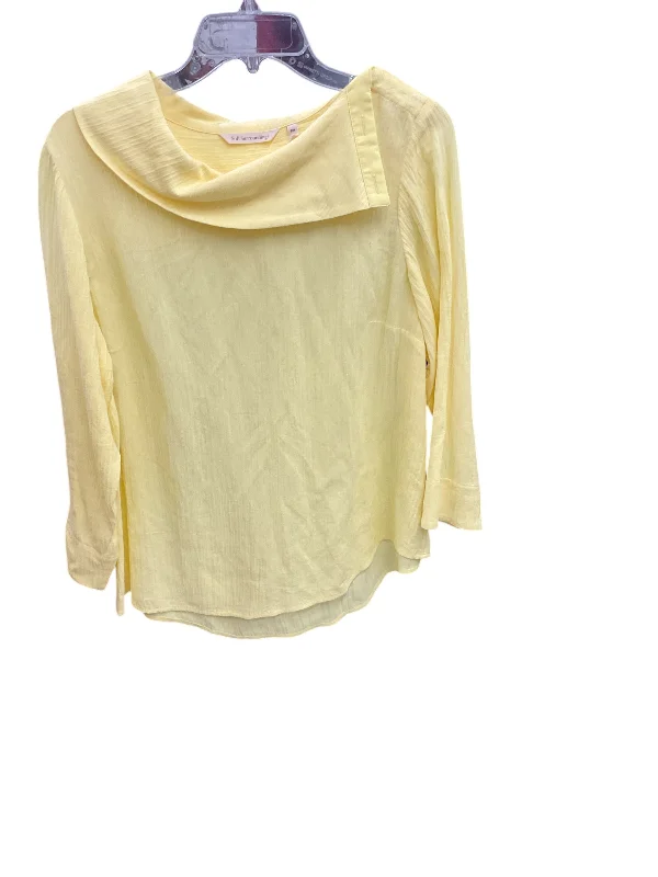 Avant-garde Design Top Long Sleeve By Soft Surroundings In Yellow, Size: Petite  M