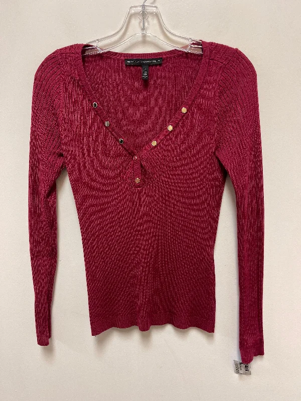 Advanced Customization Top Long Sleeve By White House Black Market In Red, Size: Xs