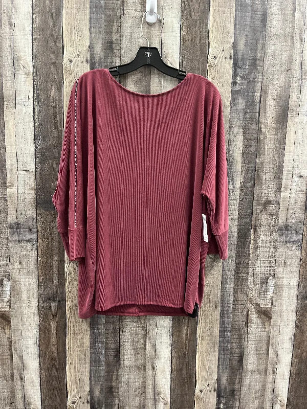 Youthful Style Top Long Sleeve By Chicos In Red, Size: Xl