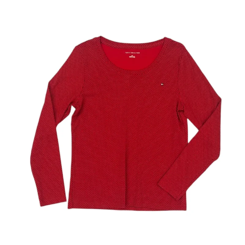 Simple And Comfortable Top Ls By Tommy Hilfiger In Red, Size:L