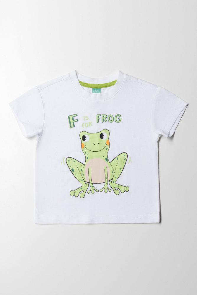 Personalized Design Frog Short Sleeve T-Shirt White