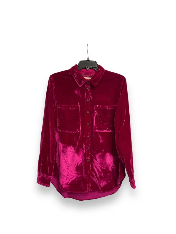 Energy Plan Top Long Sleeve By Pilcro In Pink, Size: S