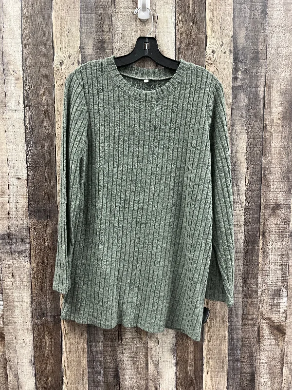 Soft Trends Tunic Long Sleeve By Cmf In Green, Size: S