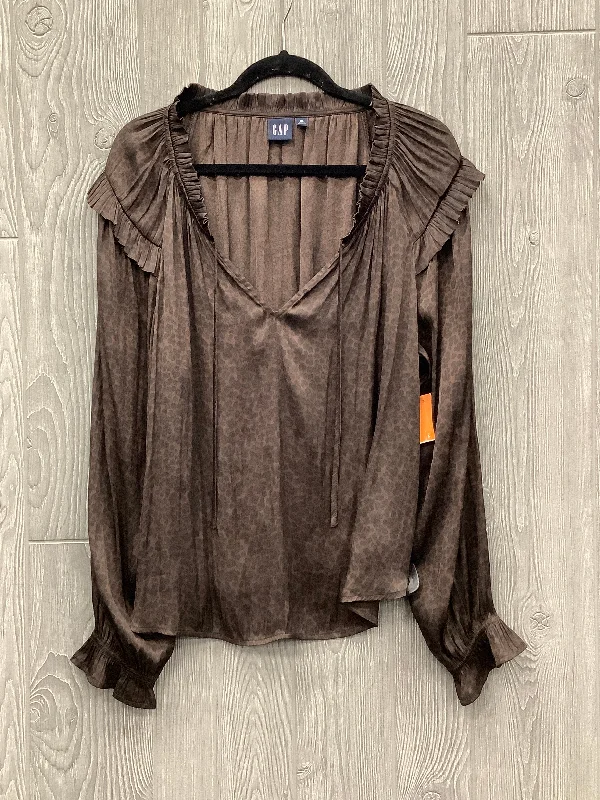 Cozy Fashion Trends Top Long Sleeve By Gap In Animal Print, Size: Xl