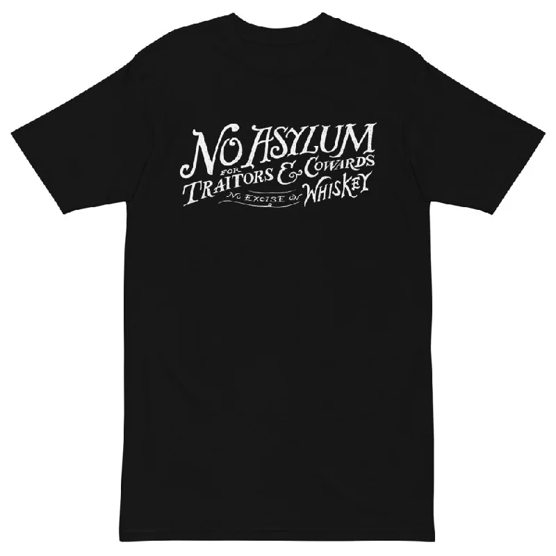 Relaxed Jackets Whiskey Rebellion No Asylum Men’s Premium Heavyweight Tee