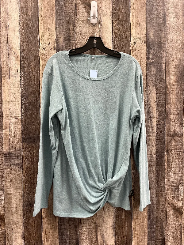 Cozy Footwear Top Long Sleeve By Cmf In Green, Size: L