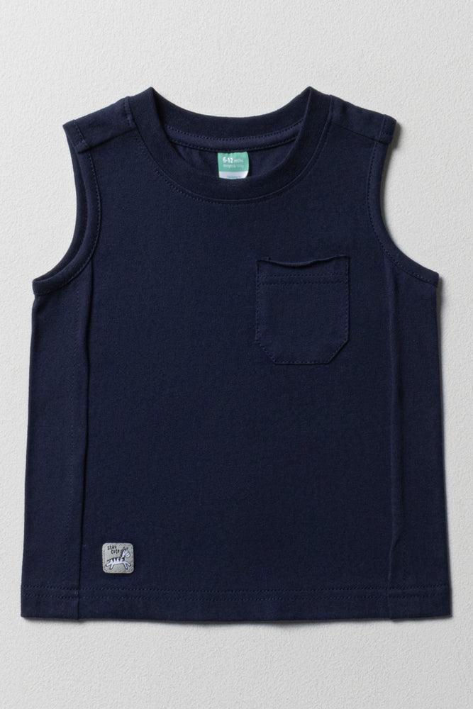 Warm Winter Series Sleeveless T-Shirt Navy