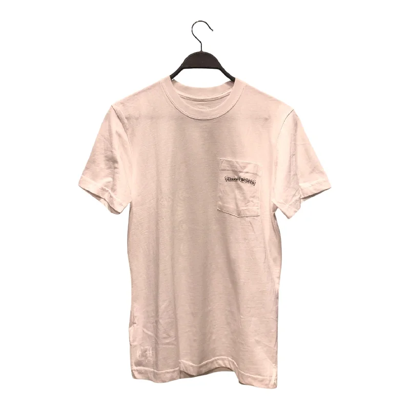Easy Fashion CHROME HEARTS/T-Shirt/S/Cotton/WHT/floral cross back logo