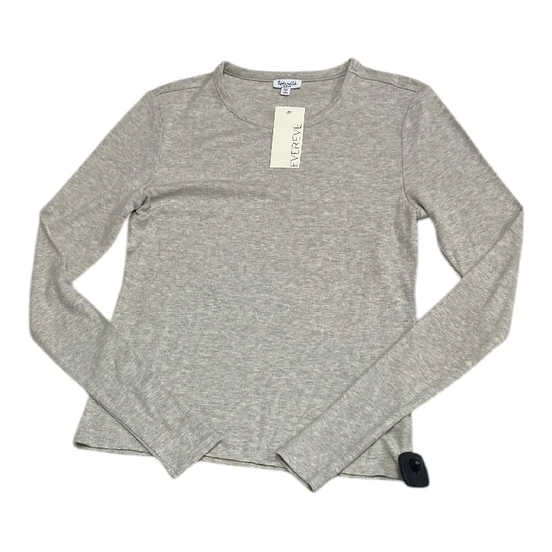 Sexy Fun Top Long Sleeve By Splendid In Grey, Size: M