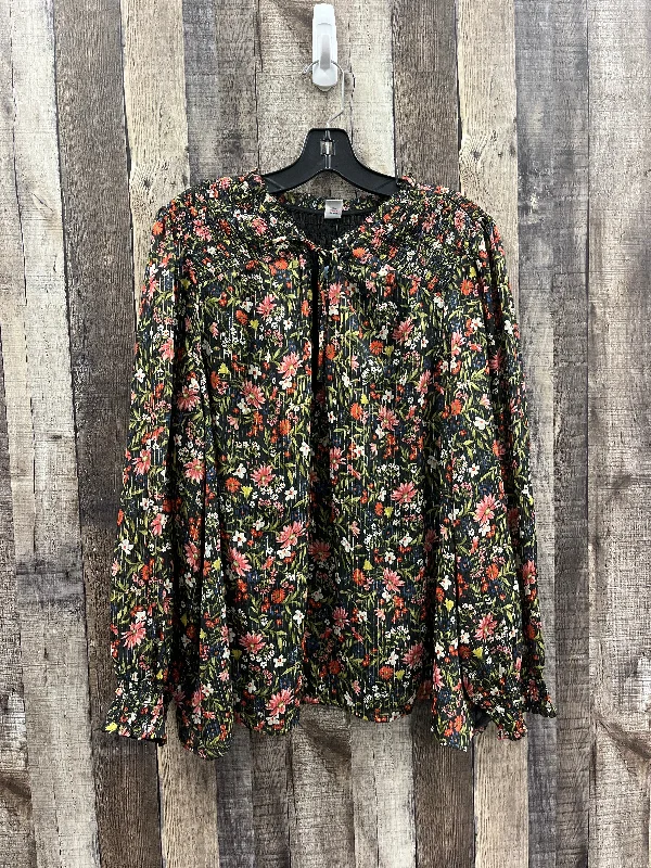 Advanced Design Top Long Sleeve By Old Navy In Multi-colored, Size: Xxl